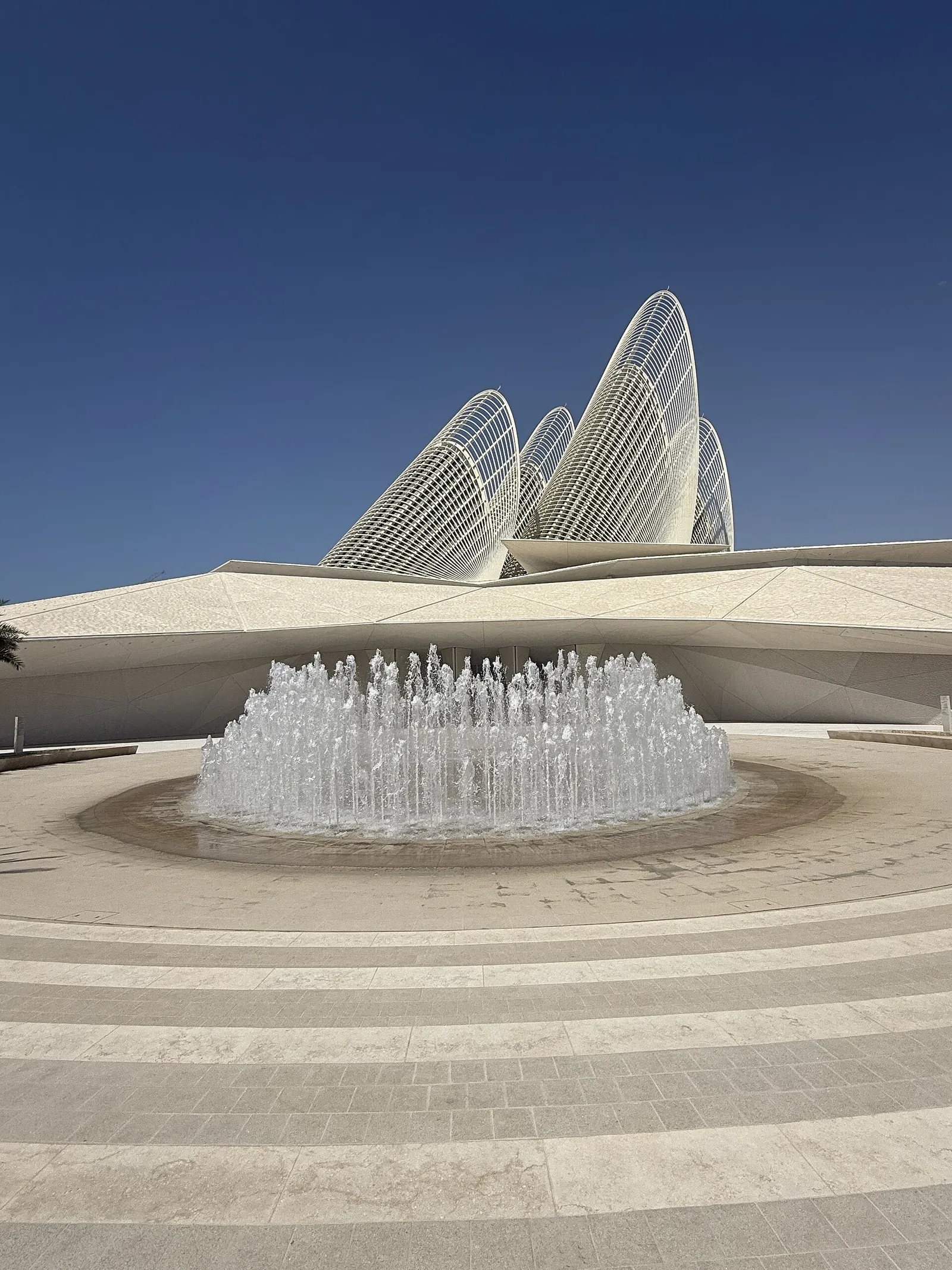 Zayed National Museum entrance, Saadiyat Cultural District (May 2026)